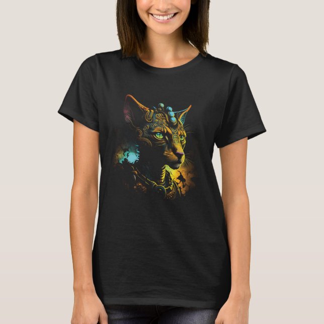 T-shirt Cute Ocicat Cat Egyptian Pharaoh Ocicat Cat (Devant)