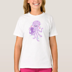 T-shirt Cute Octopus Maman Dessin d'art