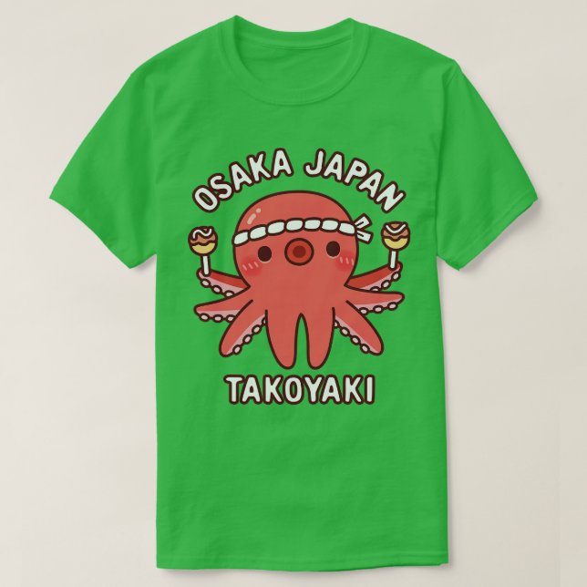 T-shirt Cute Octopus Osaka Japon Takoyaki nourriture (Design devant)