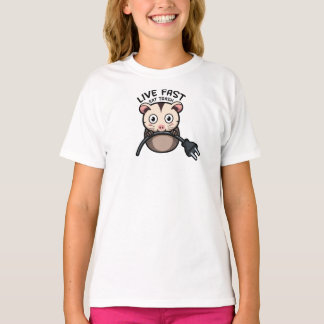 T-shirt Cute Opossum Live Fast Eat Trash