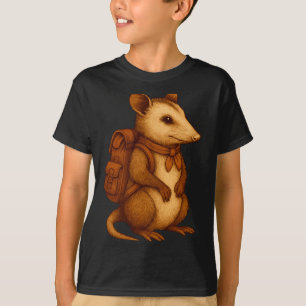T-shirt Cute opossum randonneur camping hiking forêt