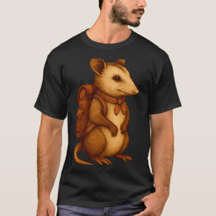 T-shirt Cute opossum randonneur camping hiking forêt