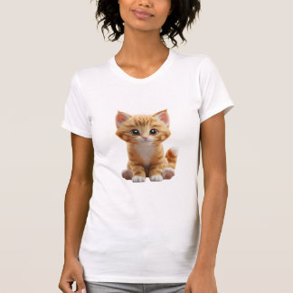 T-shirt ''Cute Orange Cartoon Kitten''