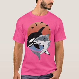 T-shirt Cute Orca Baleine et requin Samoa Polynésie