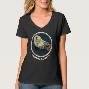 T-shirt Cute Otter Cowlitz Comté de Wa Coast Résident Fish