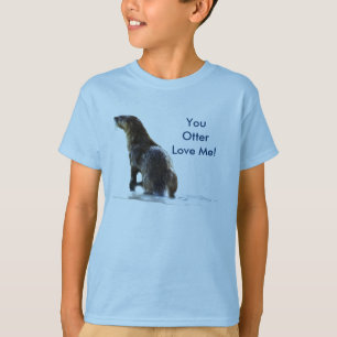 T-shirt Cute OTTER Love Kids Chemises & Tee - shirts