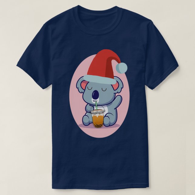 T-shirt Cute Ours Koala Et Thé Buble 1 (Design devant)