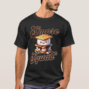 T-shirt Cute Outdoor Smore Squad Camping Famille S Corresp