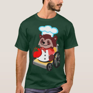 T-shirt Cute Overcooked Wheelchair Raccoon Chef Gift Boy G