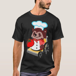 T-shirt Cute Overcooked Wheelchair Raccoon Chef Gift Boy G