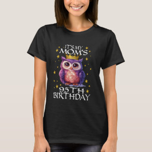 T-shirt Cute Owl Momu2019s 95e Anniversaire Couronne Stars