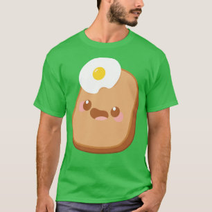 T-shirt Cute pain toast Lover Kawaii Style Pain avec le cô