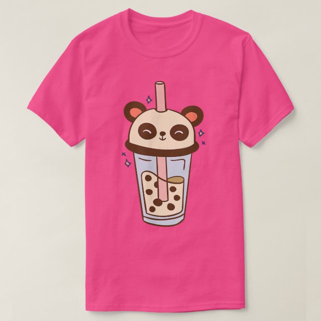T-shirt Cute Panda Bubble Tea Kawaii Outfit Bubble Tea (Design devant)