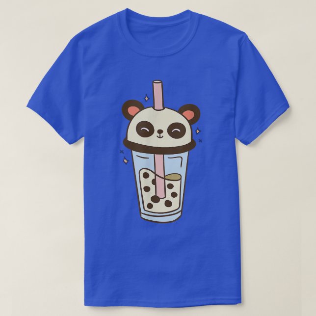 T-shirt Cute Panda Bubble Tea Kawaii Outfit Bubble Tea  (Design devant)