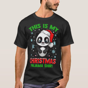 T-shirt Cute Panda C'est mon cadeau de Noël Pyjama Chemise