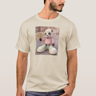 T-shirt Cute Panda Fort Beau Douce Citation Positive Ar