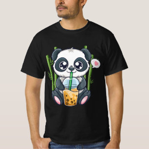 T-shirt Cute Panda Kawaii Anime Otaku Bubla japonaise Boba