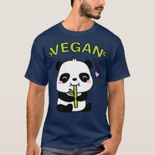 T-shirt Cute Panda Manger Bambou Shoot Vegan