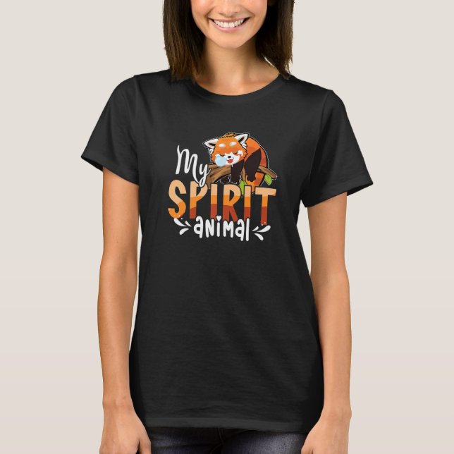 T-shirt Cute Panda Ours Animal Rouge Panda (Devant)