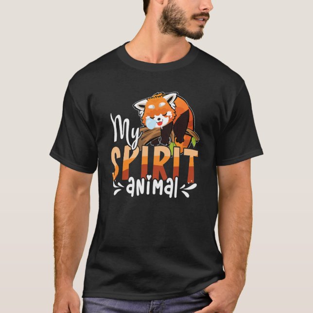 T-shirt Cute Panda Ours Animal Rouge Panda (Devant)