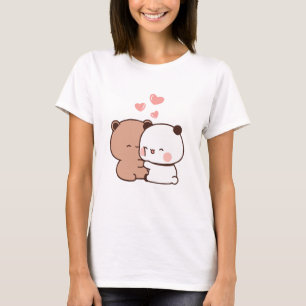 T-shirt Cute Panda ours couple, Éjaculation amoureuse