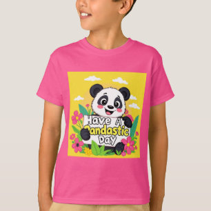 T-shirt Cute Panda "Passez Une Journée Pandastique"