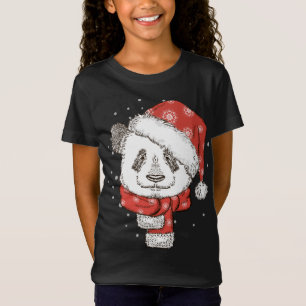 T-Shirt Cute Panda Père Noël Casquette Noël Panda Ours Lov