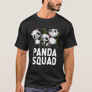 T-shirt Cute Panda Squad Panda Family T Shirt