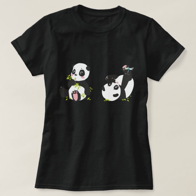 T-shirt Cute Pandas (Design devant)