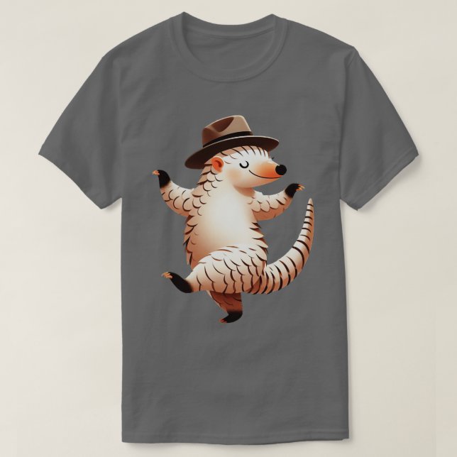 T-shirt Cute Pangolin Dancing (Design devant)