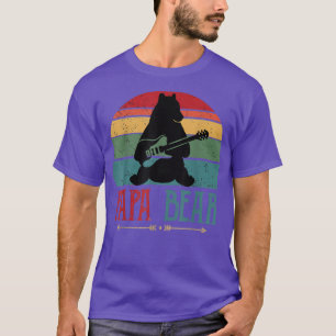 T-shirt Cute Papa Ours Fête des pères Vintage Retro Papa G