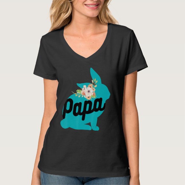 T-shirt Cute Papa Rabbit Bunny Baby Designs (Devant)