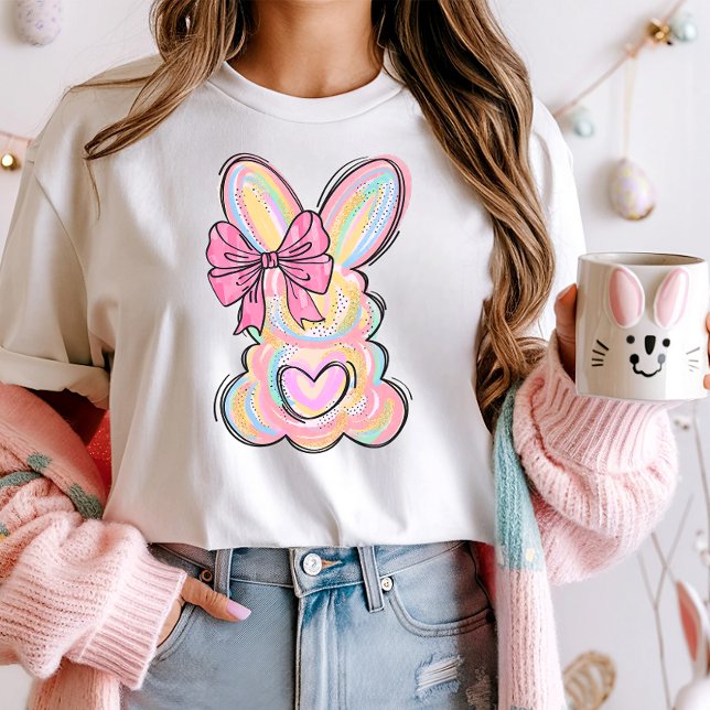 T-shirt Cute Pastel Bunny Bow (Créateur téléchargé)