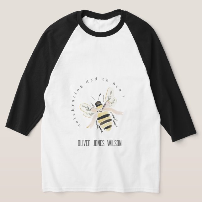 T-shirt Cute Pastel Dad To Bee Neutral Baby Shower (Poser)