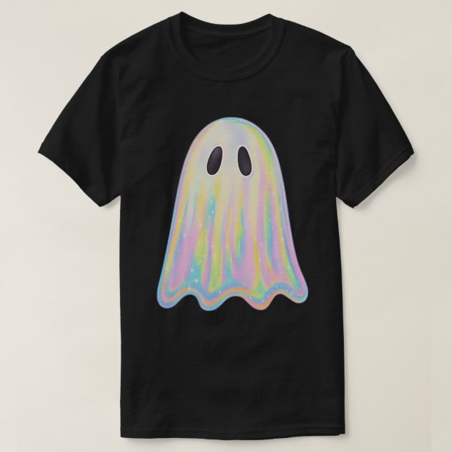 T-shirt Cute Pastel Rainbow Ghost | Éffrayant esthétique (Design devant)