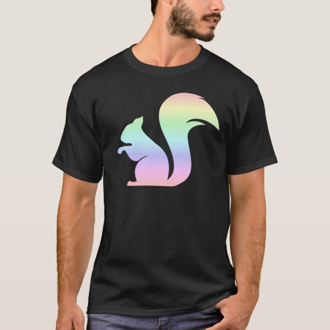 T-shirt Cute Pastel Rainbow Squirrel (Devant)