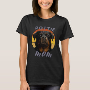 T-shirt Cute paw Retro Heart Rottie Dog Animaux animaux de