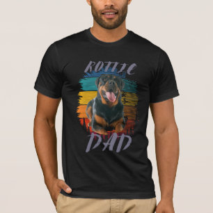 T-shirt Cute paw Retro Heart Rottie Dog Animaux animaux de
