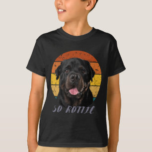 T-shirt Cute paw Retro Heart Rottie Dog Animaux animaux de