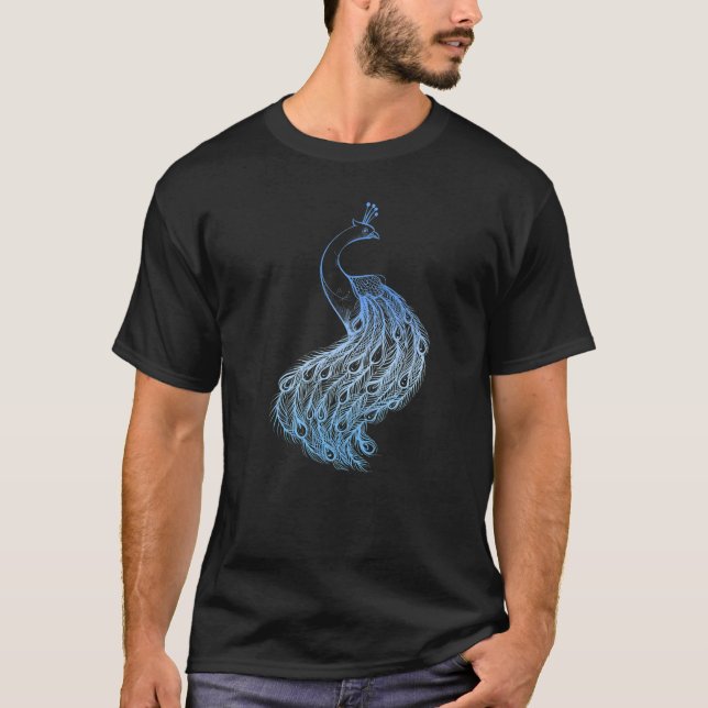 T-shirt Cute Peacock Cute Birds Animal Graphisme (Devant)