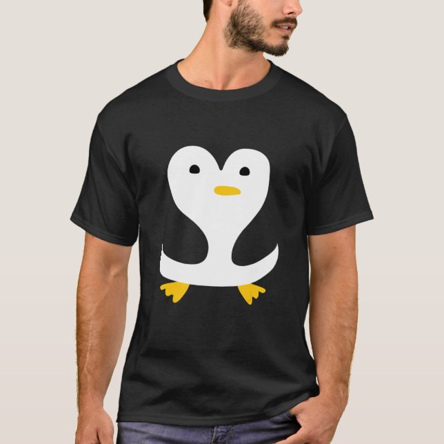 T-shirt Cute Penguin Amusant Moderne Unique (Devant)