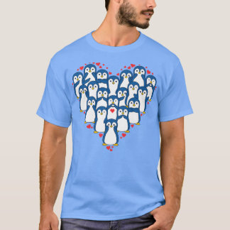 T-shirt Cute Penguin Coeur Amour, Amoureux des animaux Pou