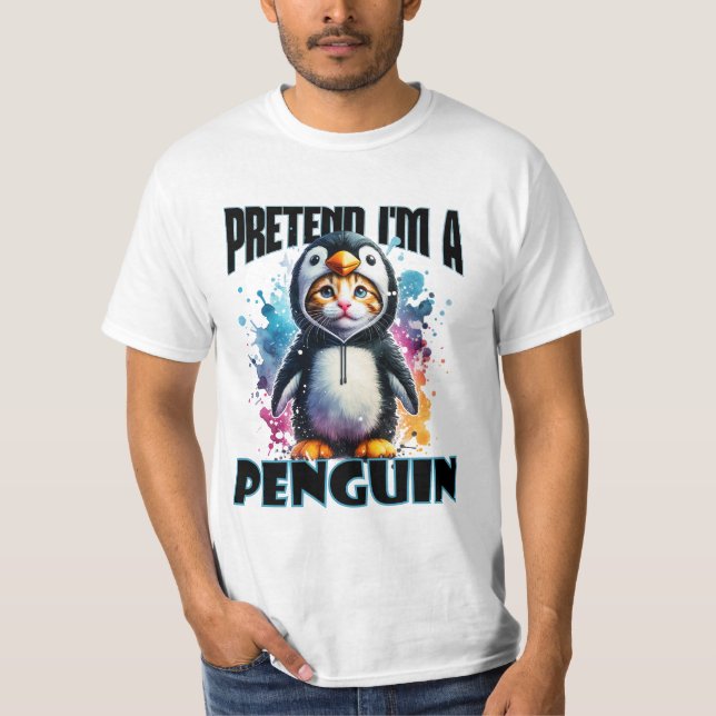 T-shirt Cute Penguin Design de chat pour les créations jou (Devant)