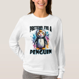 T-shirt Cute Penguin Design de chat pour les créations jou