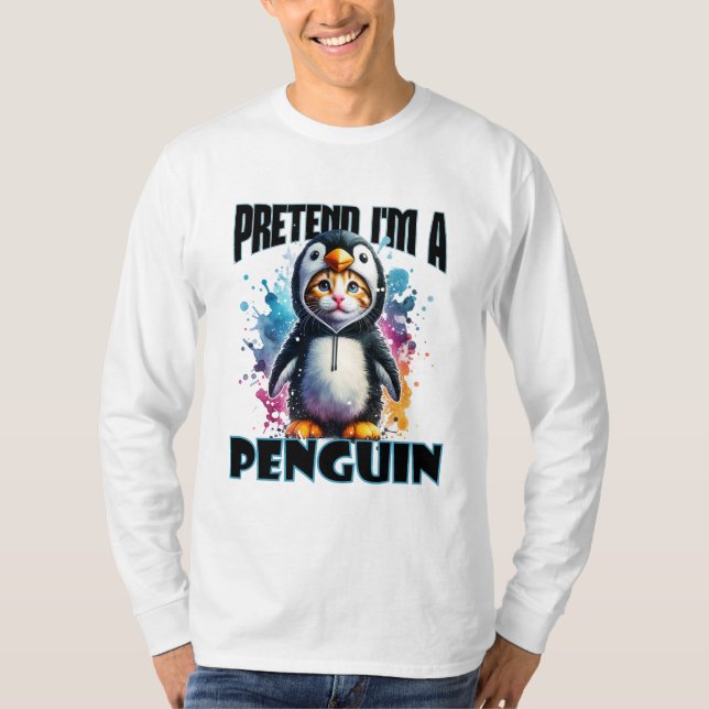 T-shirt Cute Penguin Design de chat pour les créations jou (Devant)