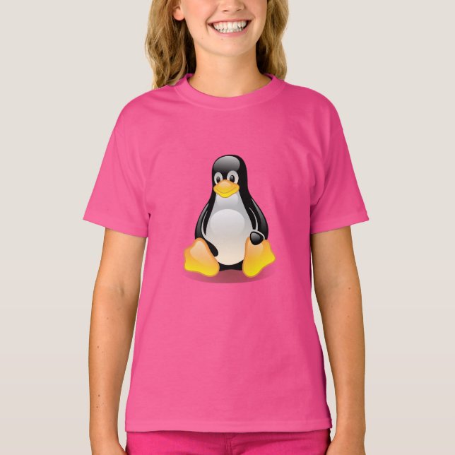 T-shirt Cute Penguin | Logo Linux | Pingouin (Devant)
