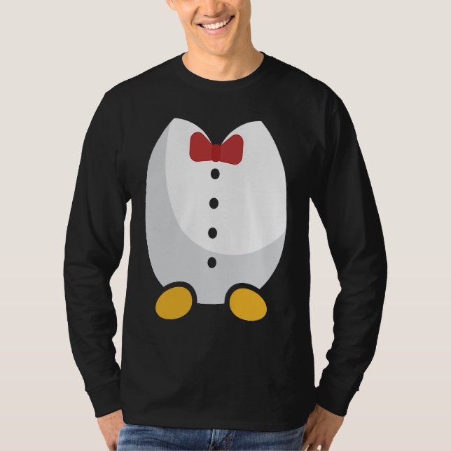 T-shirt Cute Penguin Tuxedo Halloween Party Costume Idea (Devant)