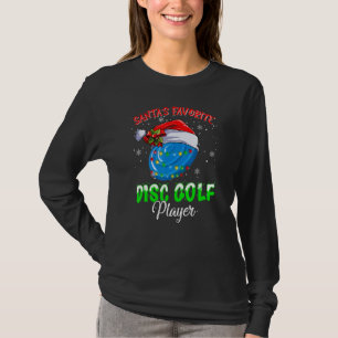 T-shirt Cute Père Noël Favori Disque Golf Player Fun Chris