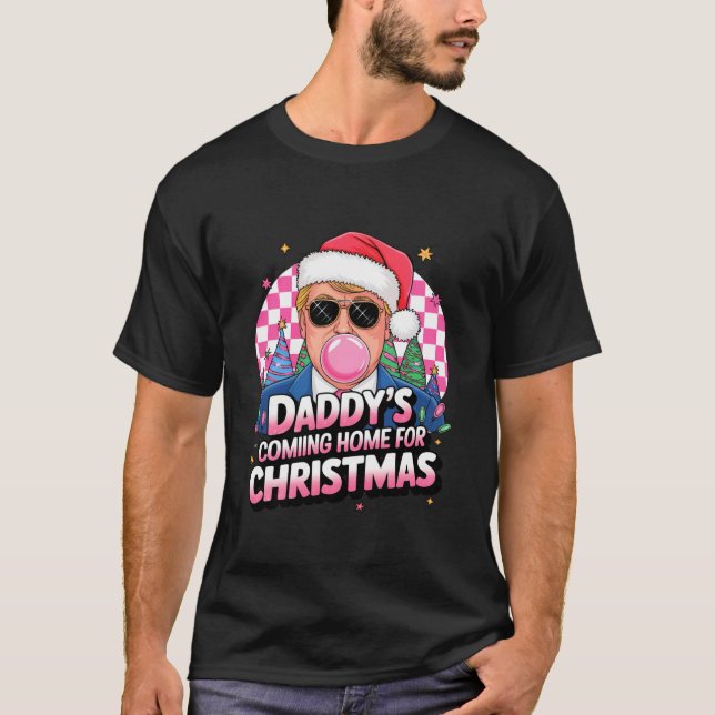 T-shirt Cute Père Noël trump lunettes de soleil rétro Noël (Devant)