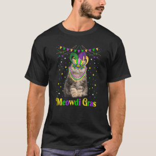 T-shirt Cute Perse Chat Meowdi Gras Jester Animaux